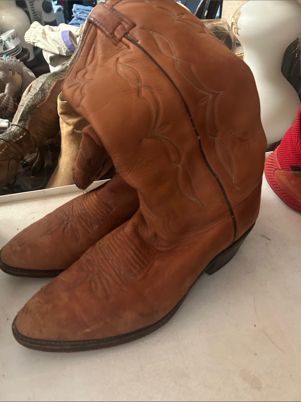 Dan Post Men's Cowboy Boots in Tan Brown Leather